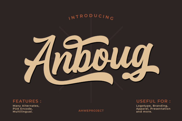 Anboug: Retro Script Font for Crafters