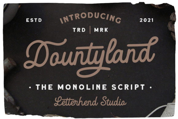 Dountyland Font: Elegant Script for Craft Projects