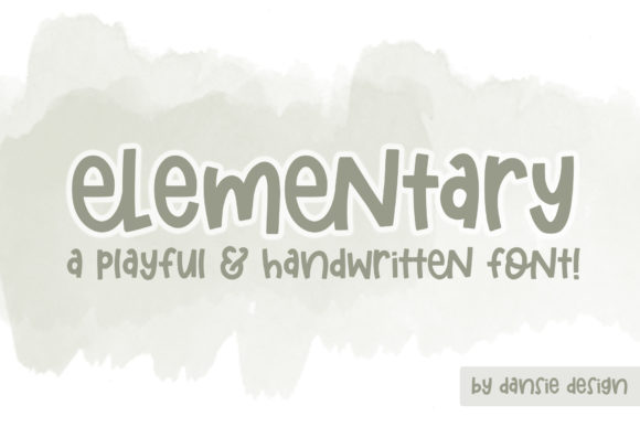 Elementary: A Modern Handwritten Font