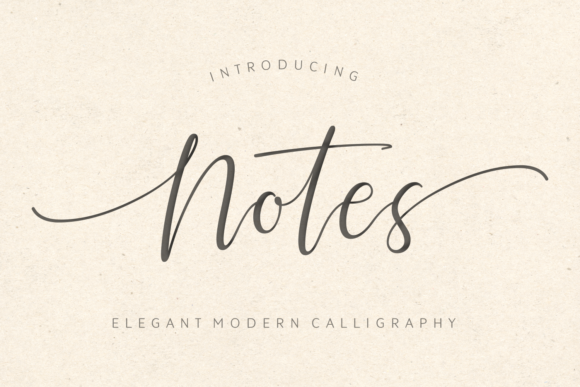 Notes: A Charming Script Font