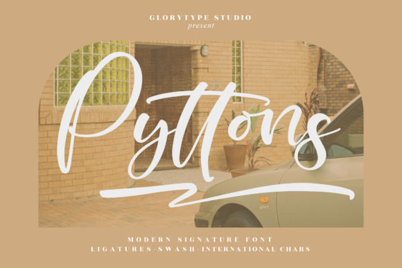 Pyttons: A Playful Script Font