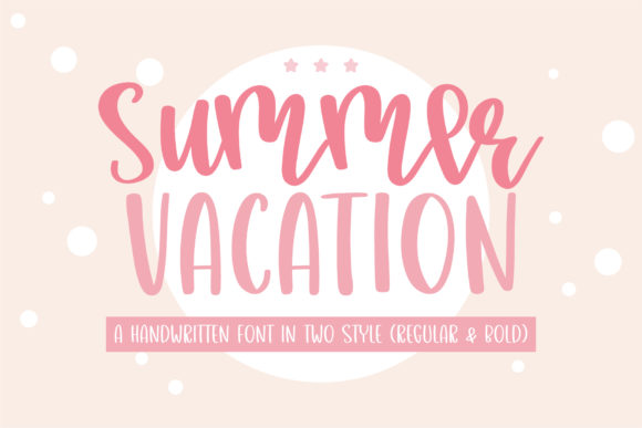 Summer Vacation Font for Web Design